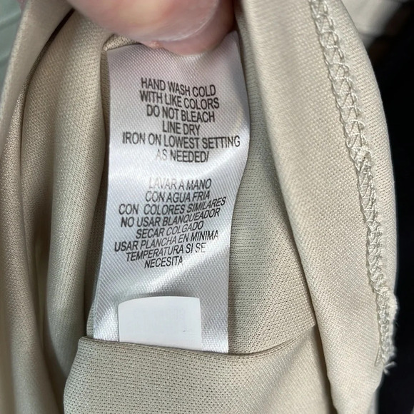 SANDRA DARREN Knee Length Midi Dress Black Nude Textured Sleeveless Cocktail 8 - Picture 8 of 10